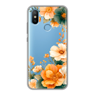 Силиконовый чехол на Xiaomi Mi6X с принтом Цветы принт Силиконовый чехол на Xiaomi Mi6X с принтом Цветы принт