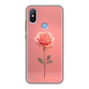 Силиконовый чехол на Xiaomi Mi6X с принтом Розовая роза Силиконовый чехол на Xiaomi Mi6X с принтом Розовая роза