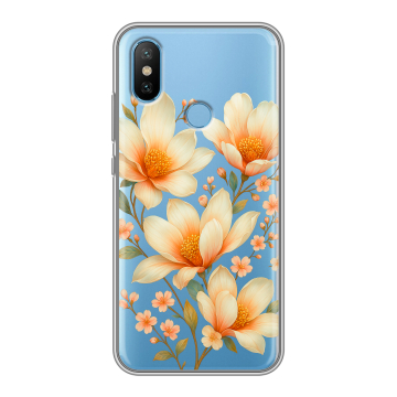 Силиконовый чехол на Xiaomi Mi6X с принтом Цветы Силиконовый чехол на Xiaomi Mi6X с принтом Цветы