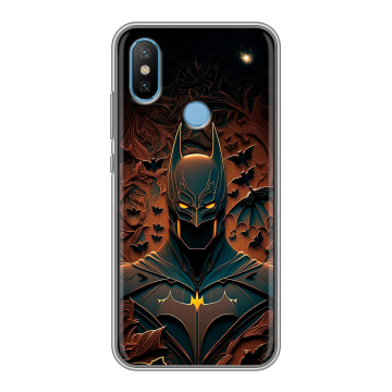 Силиконовый чехол на Xiaomi Mi6X с принтом Batman Бэтмен Силиконовый чехол на Xiaomi Mi6X с принтом Batman Бэтмен