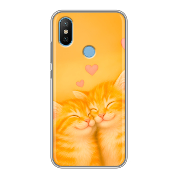 Силиконовый чехол на Xiaomi Mi6X с принтом Милые котята Силиконовый чехол на Xiaomi Mi6X с принтом Милые котята