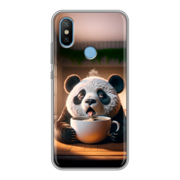 Силиконовый чехол на Xiaomi Mi6X с принтом смешная панда Силиконовый чехол на Xiaomi Mi6X с принтом смешная панда