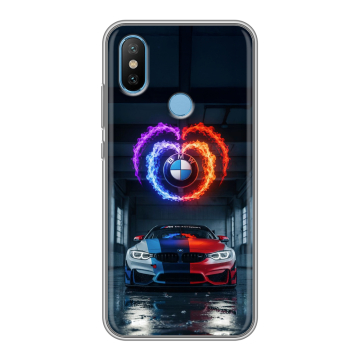 Силиконовый чехол на Xiaomi Mi6X с принтом BMW БМВ Силиконовый чехол на Xiaomi Mi6X с принтом BMW БМВ