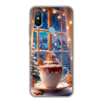 Силиконовый чехол на Xiaomi Mi6X с принтом Новый год Силиконовый чехол на Xiaomi Mi6X с принтом Новый год