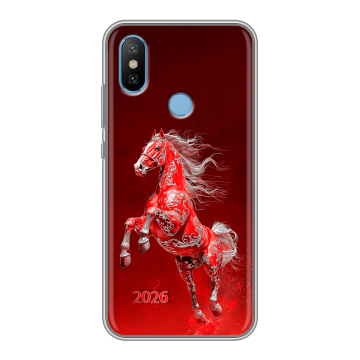 Силиконовый чехол на Xiaomi Mi6X с принтом Новый год Силиконовый чехол на Xiaomi Mi6X с принтом Новый год