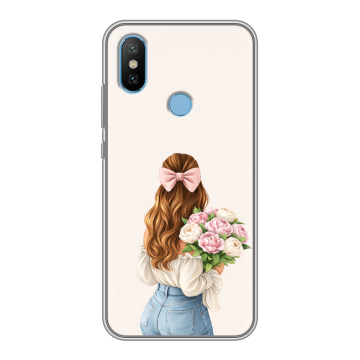 Силиконовый чехол на Xiaomi Mi6X с принтом женский Силиконовый чехол на Xiaomi Mi6X с принтом женский