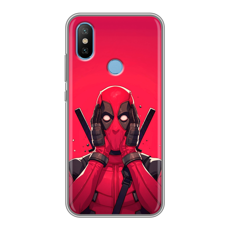 Силиконовый чехол на Xiaomi Mi6X с принтом Дедпул Deadpool Силиконовый чехол на Xiaomi Mi6X с принтом Дедпул Deadpool