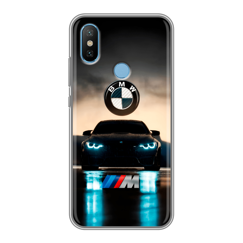 Силиконовый чехол на Xiaomi Mi6X с принтом БМВ BMW Силиконовый чехол на Xiaomi Mi6X с принтом БМВ BMW