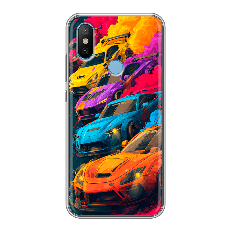 Силиконовый чехол на Xiaomi Mi6X с принтом Тачки Силиконовый чехол на Xiaomi Mi6X с принтом Тачки