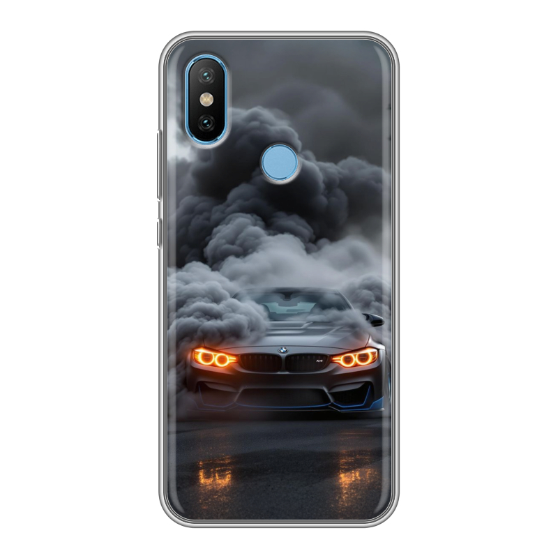 Силиконовый чехол на Xiaomi Mi6X с принтом BMW БМВ Силиконовый чехол на Xiaomi Mi6X с принтом BMW БМВ