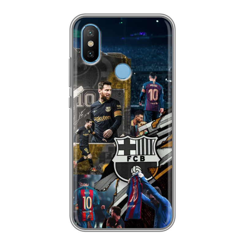 Силиконовый чехол на Xiaomi Mi6X с принтом Messi Barcelona Силиконовый чехол на Xiaomi Mi6X с принтом Messi Barcelona