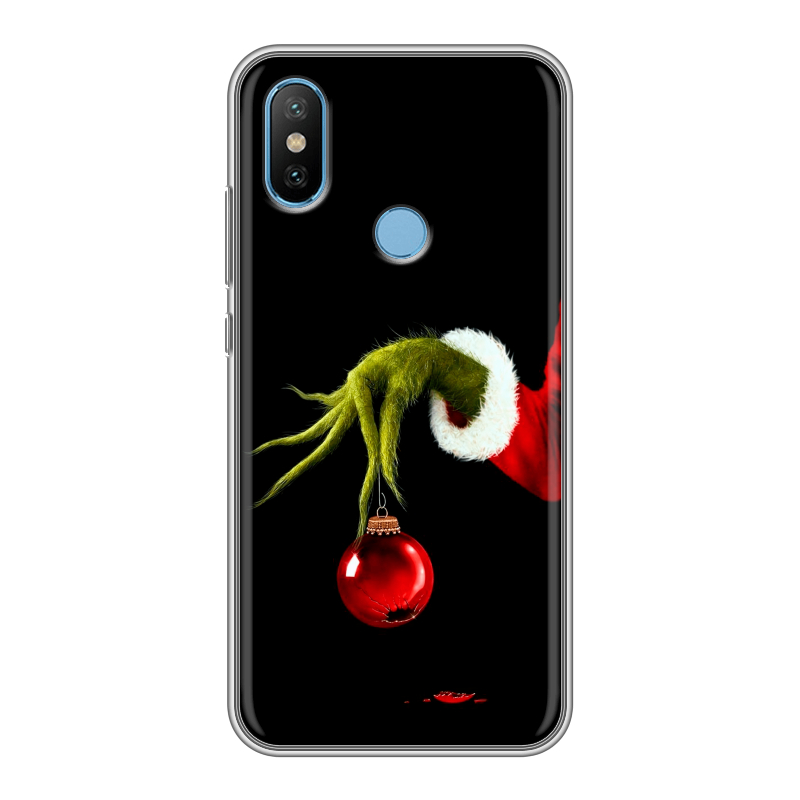 Силиконовый чехол на Xiaomi Mi6X с принтом Новый год Гринч Силиконовый чехол на Xiaomi Mi6X с принтом Новый год Гринч