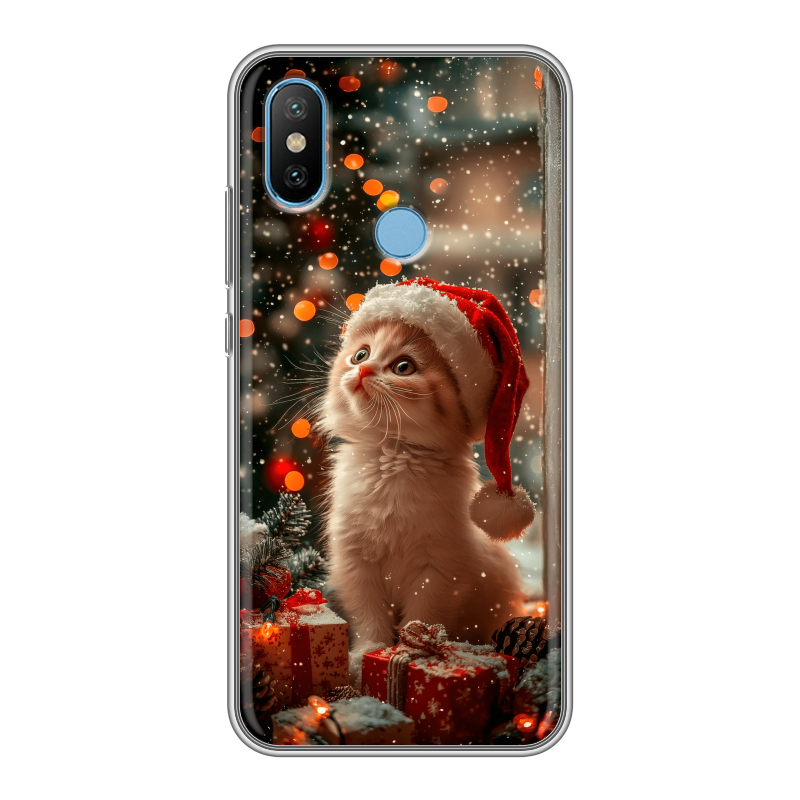 Силиконовый чехол на Xiaomi Mi6X с принтом Новый год Силиконовый чехол на Xiaomi Mi6X с принтом Новый год
