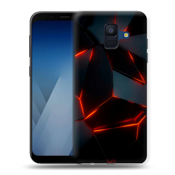 Силиконовый противоударный чехол на Samsung Galaxy A6 с принтом Яркие абстракции Силиконовый противоударный чехол на Samsung Galaxy A6 с принтом Яркие абстракции