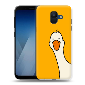 Силиконовый противоударный чехол на Samsung Galaxy A6 с принтом Утка