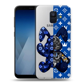 Силиконовый противоударный чехол на Samsung Galaxy A6 с принтом Луи робот Силиконовый противоударный чехол на Samsung Galaxy A6 с принтом Луи робот