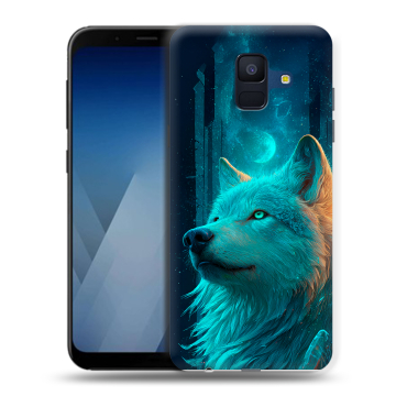 Силиконовый противоударный чехол на Samsung Galaxy A6 с принтом бабочки саккура