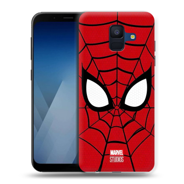 Силиконовый противоударный чехол на Samsung Galaxy A6 с принтом человек паук spiderman