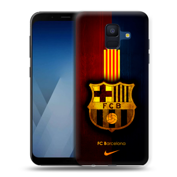 Силиконовый противоударный чехол на Samsung Galaxy A6 с принтом Барселона Barcelona Силиконовый противоударный чехол на Samsung Galaxy A6 с принтом Барселона Barcelona