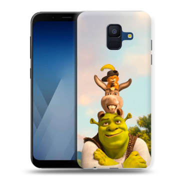 Силиконовый противоударный чехол на Samsung Galaxy A6 с принтом Шрек Shrek Силиконовый противоударный чехол на Samsung Galaxy A6 с принтом Шрек Shrek
