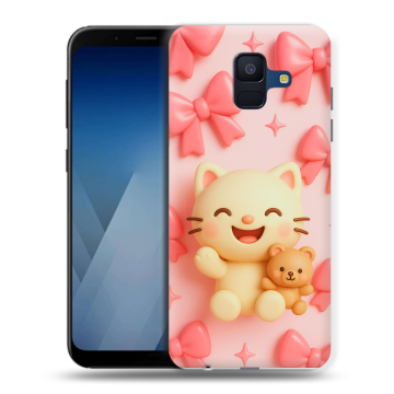 Силиконовый противоударный чехол на Samsung Galaxy A6 с принтом для девочек