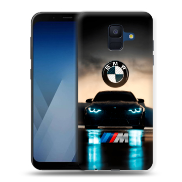 Силиконовый противоударный чехол на Samsung Galaxy A6 с принтом БМВ BMW