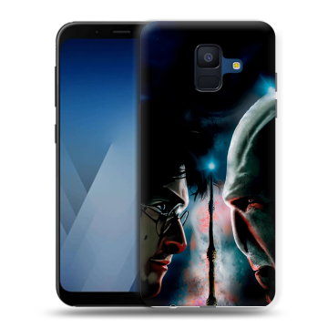 Силиконовый противоударный чехол на Samsung Galaxy A6 с принтом Гарри Поттер Harry Potter Силиконовый противоударный чехол на Samsung Galaxy A6 с принтом Гарри Поттер Harry Potter