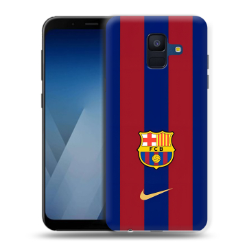 Силиконовый противоударный чехол на Samsung Galaxy A6 с принтом Барселона Barcelona