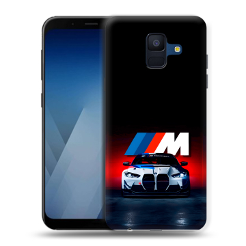 Силиконовый противоударный чехол на Samsung Galaxy A6 с принтом БМВ BMW