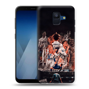 Силиконовый противоударный чехол на Samsung Galaxy A6 с принтом Реал Роналдо Real Ronaldo Силиконовый противоударный чехол на Samsung Galaxy A6 с принтом Реал Роналдо Real Ronaldo