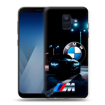 Силиконовый противоударный чехол на Samsung Galaxy A6 с принтом БМВ BMW