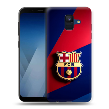 Силиконовый противоударный чехол на Samsung Galaxy A6 с принтом Барселона Barcelona