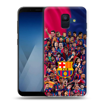 Силиконовый противоударный чехол на Samsung Galaxy A6 с принтом Барселона Barcelona Силиконовый противоударный чехол на Samsung Galaxy A6 с принтом Барселона Barcelona