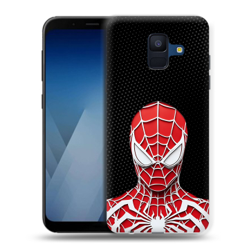 Силиконовый противоударный чехол на Samsung Galaxy A6 с принтом человек паук spiderman