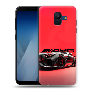 Силиконовый противоударный чехол на Samsung Galaxy A6 с принтом Мерседес Mercedes AMG Силиконовый противоударный чехол на Samsung Galaxy A6 с принтом Мерседес Mercedes AMG