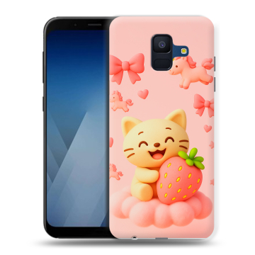 Силиконовый противоударный чехол на Samsung Galaxy A6 с принтом для девочек Силиконовый противоударный чехол на Samsung Galaxy A6 с принтом для девочек