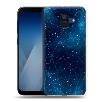 Силиконовый противоударный чехол на Samsung Galaxy A6 с принтом Космос звезды Силиконовый противоударный чехол на Samsung Galaxy A6 с принтом Космос звезды