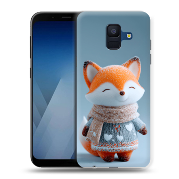 Силиконовый противоударный чехол на Samsung Galaxy A6 с принтом Лиса Силиконовый противоударный чехол на Samsung Galaxy A6 с принтом Лиса