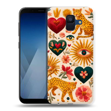 Силиконовый противоударный чехол на Samsung Galaxy A6 с принтом Модный принт Силиконовый противоударный чехол на Samsung Galaxy A6 с принтом Модный принт