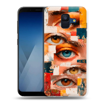 Силиконовый противоударный чехол на Samsung Galaxy A6 с принтом Модный принт Силиконовый противоударный чехол на Samsung Galaxy A6 с принтом Модный принт