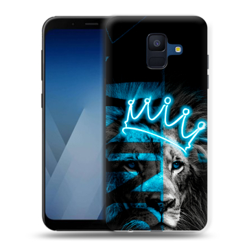 Силиконовый противоударный чехол на Samsung Galaxy A6 с принтом Король лев Силиконовый противоударный чехол на Samsung Galaxy A6 с принтом Король лев