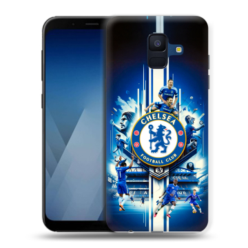 Силиконовый противоударный чехол на Samsung Galaxy A6 с принтом Chelsea Челси Силиконовый противоударный чехол на Samsung Galaxy A6 с принтом Chelsea Челси