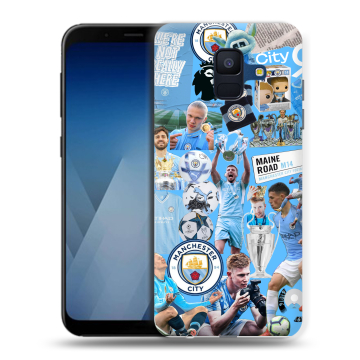 Силиконовый противоударный чехол на Samsung Galaxy A6 с принтом Man City Манчестер Сити Силиконовый противоударный чехол на Samsung Galaxy A6 с принтом Man City Манчестер Сити