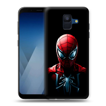 Силиконовый противоударный чехол на Samsung Galaxy A6 с принтом Spiderman Человек паук Силиконовый противоударный чехол на Samsung Galaxy A6 с принтом Spiderman Человек паук