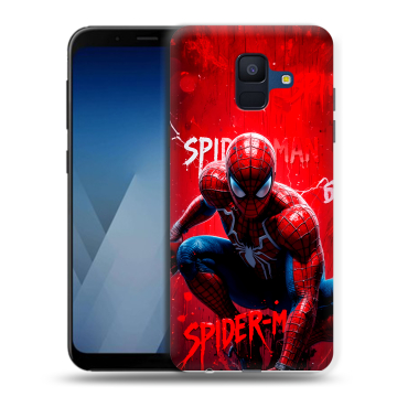 Силиконовый противоударный чехол на Samsung Galaxy A6 с принтом Spiderman Человек паук