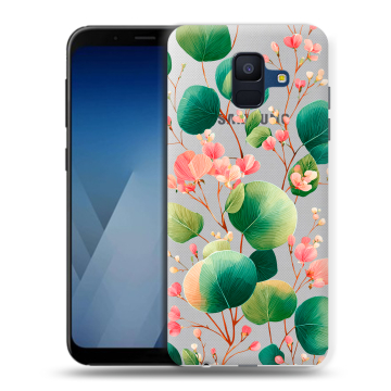 Силиконовый противоударный чехол на Samsung Galaxy A6 с принтом женский Силиконовый противоударный чехол на Samsung Galaxy A6 с принтом женский