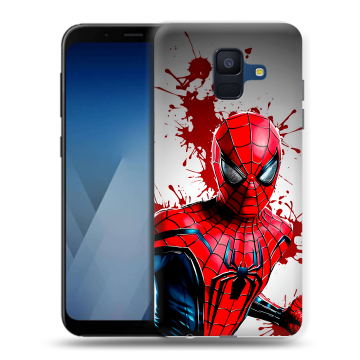 Силиконовый противоударный чехол на Samsung Galaxy A6 с принтом Spiderman Человек паук