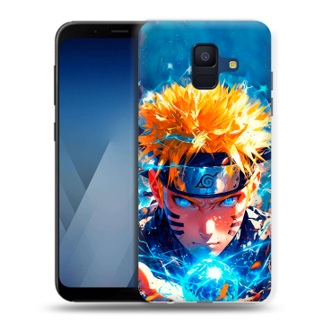 Силиконовый противоударный чехол на Samsung Galaxy A6 с принтом Аниме Наруто Naruto