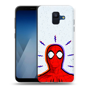 Силиконовый противоударный чехол на Samsung Galaxy A6 с принтом Spiderman Человек паук Силиконовый противоударный чехол на Samsung Galaxy A6 с принтом Spiderman Человек паук