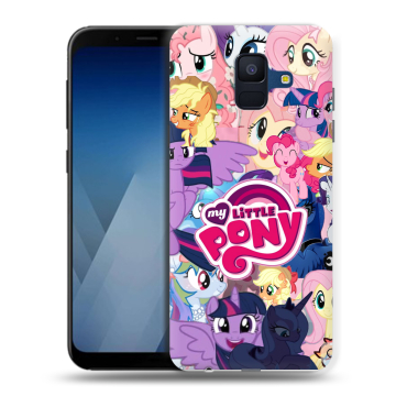 Силиконовый противоударный чехол на Samsung Galaxy A6 с принтом My little pony Дружба чудо Силиконовый противоударный чехол на Samsung Galaxy A6 с принтом My little pony Дружба чудо